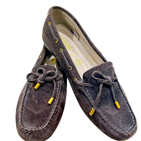 Geox respira anima dark Brown Moccasin suede Leather slip on loafer eu 38/7.5 - Picture 2 of 9